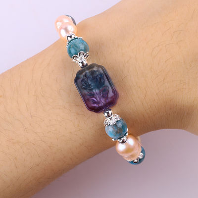 নীল Apatite Bead পাথর গোলাপী মিষ্টি জল পার্ল আঙ্গুল OEM ODM