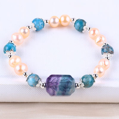 নীল Apatite Bead পাথর গোলাপী মিষ্টি জল পার্ল আঙ্গুল OEM ODM