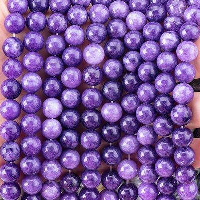 8 মিমি উচ্চ মানের স্বচ্ছ বেগুনি গ্যালাক্সি Agate রত্ন পাথর মণির নিরাময় ক্রিস্টাল পাথর মণির জন্য গয়না তৈরি