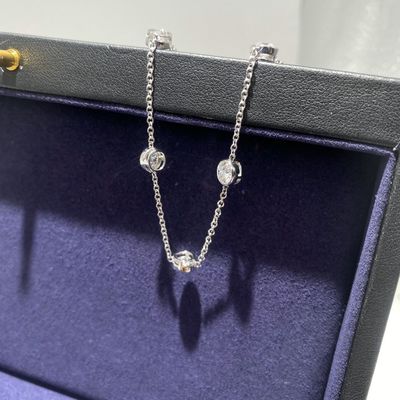 স্পার্কলিং উচ্চ 925 স্টার্লিং সিলভার Moissanite ডায়মন্ড ব্রেসলেট নারী