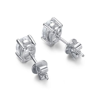 18k সোনার Moissanite ডায়মন্ড ওভাল কানের দুল স্টাডস উপহার