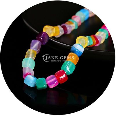 পাইকারি প্রাকৃতিক স্ফটিক রত্নক্ষেত্র Agate মণির Cube Loose তুর্কি মণির আনুষাঙ্গিক জুয়েলারী তৈরির জন্য স্পেসার