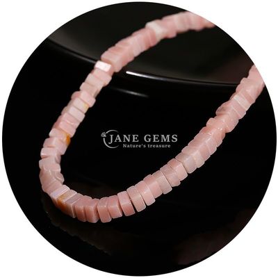 পাইকারি প্রাকৃতিক Jade লস মণির বাস্তব সাদা Opal লস মণির বর্গক্ষেত্র স্লাইস আকৃতি লস মণির স্পেসার জন্য DIY গয়না