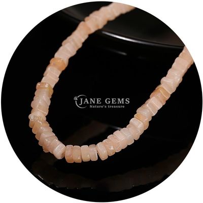 পাইকারি প্রাকৃতিক Jade লস মণির বাস্তব সাদা Opal লস মণির বর্গক্ষেত্র স্লাইস আকৃতি লস মণির স্পেসার জন্য DIY গয়না
