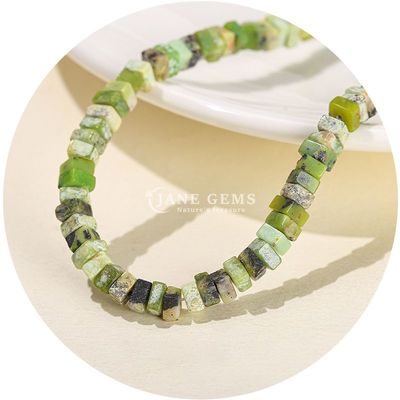পাইকারি প্রাকৃতিক Jade লস মণির বাস্তব সাদা Opal লস মণির বর্গক্ষেত্র স্লাইস আকৃতি লস মণির স্পেসার জন্য DIY গয়না