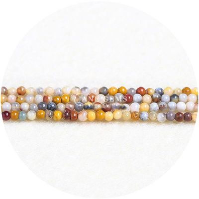 পাইকারি প্রাকৃতিক রত্নশিলা 8mm Rhodolite Loose Beads বৃত্তাকার Multicolor Tourmaline Beads জুয়েলারী জন্য স্পেসার