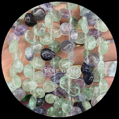 ভারতীয় Agate Topaz Gem Bead প্রাকৃতিক স্ফটিক জল ড্রপ আকৃতি পাথর Loose Bead Strands জন্য ব্রেসলেট