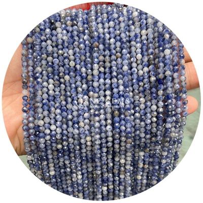 রত্নপাথর বৃত্তাকার faceted কাটিয়া প্রাকৃতিক পাথর মণির স্ট্র্যান্ড কোয়ার্টজ হস্তনির্মিত গয়না তৈরির জন্য