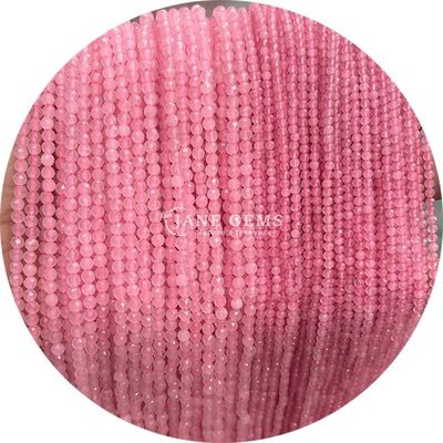 রত্নপাথর বৃত্তাকার faceted কাটিয়া প্রাকৃতিক পাথর মণির স্ট্র্যান্ড কোয়ার্টজ হস্তনির্মিত গয়না তৈরির জন্য