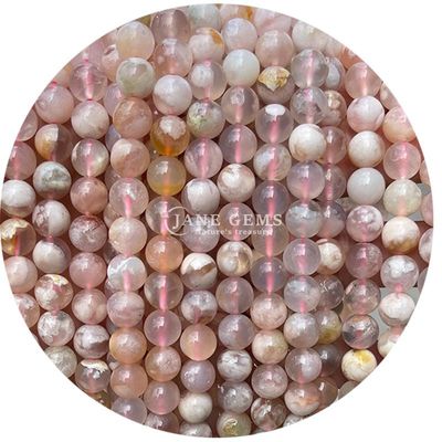 প্রাকৃতিক গোলাকার মসৃণ মিশ্রণ Agate Loose Beads Strand For DIY Jewelry & Crafts Makin