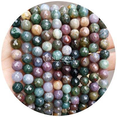 প্রাকৃতিক গোলাকার মসৃণ মিশ্রণ Agate Loose Beads Strand For DIY Jewelry & Crafts Makin