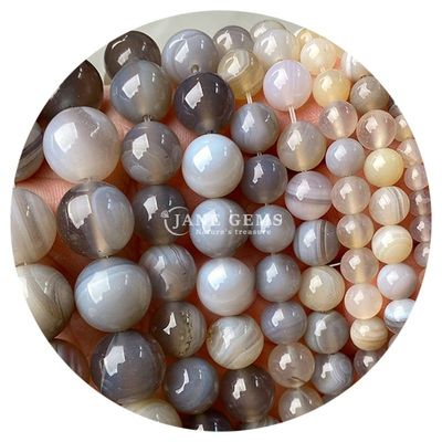 প্রাকৃতিক Agates পাথর মুক্তা মসৃণ বৃত্তাকার আলগা স্পেসার মুক্তা জুয়েলারী জন্য তৈরি DIY কব্জি
