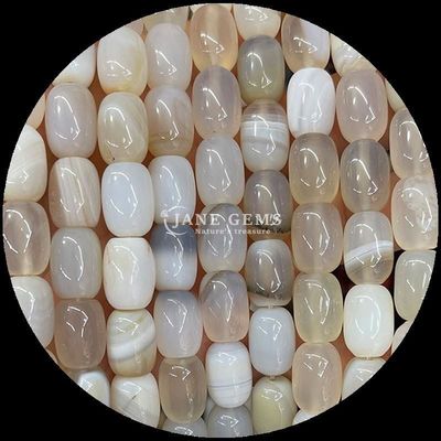 রত্ন পাথর Howlite Opalite প্রাকৃতিক স্ফটিক রত্ন পাথর ব্যারেল আকৃতি অলঙ্কার তৈরির জন্য loose bead strands