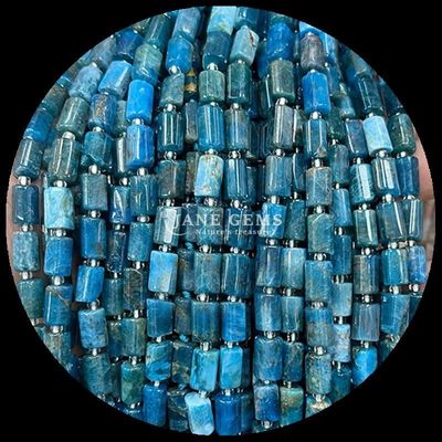 রত্ন পাথর প্রাকৃতিক স্ফটিক Apatite Rhodonite রত্নপাথর মুখোমুখি সিলিন্ডার আকৃতি লস পাথর স্ট্র্যান্ড জুয়েলারী তৈরির জন্য