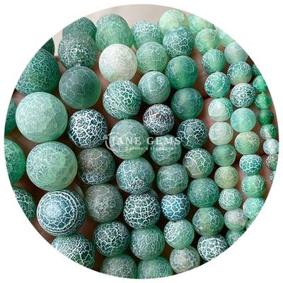 গয়না আনুষাঙ্গিক জন্য মিশ্রিত আবহাওয়া Agate সবুজ আবহাওয়া Agate বাল্ক Bead Strands