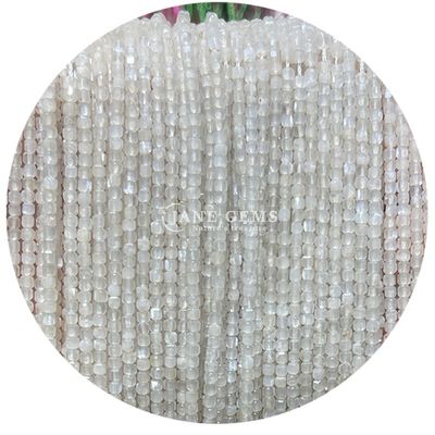 কাস্টমাইজড রত্ন মণিকণা সাদা চাঁদের পাথর Prehnite বেগুনি Jade লস মণিকণা