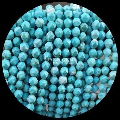 DIY গয়না জন্য faceted মাল্টি রঙিন Howlite মানচিত্র পাথর লস স্ট্র্যান্ড রত্ন পাথর মণির