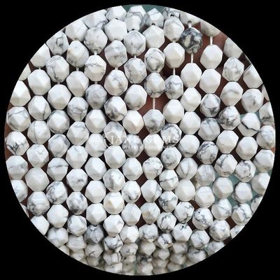 DIY গয়না জন্য faceted মাল্টি রঙিন Howlite মানচিত্র পাথর লস স্ট্র্যান্ড রত্ন পাথর মণির