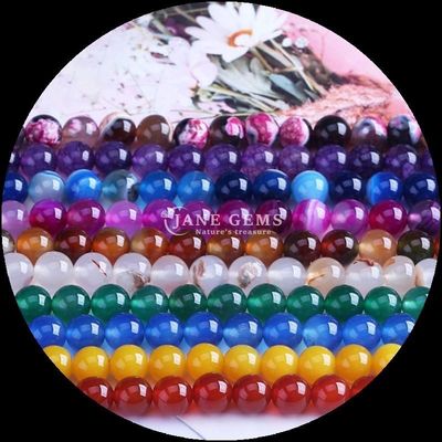 প্রাকৃতিক বিভিন্ন রত্ন মণির DIY বেগুনি এবং হলুদ Agate মণির সঙ্গে গয়না তৈরি